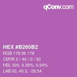 Color code: HEX #B260B2 | qconv.com