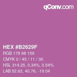 Color code: HEX #B2629F | qconv.com