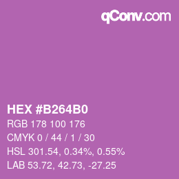 Color code: HEX #B264B0 | qconv.com
