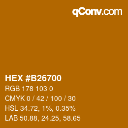 Color code: HEX #B26700 | qconv.com