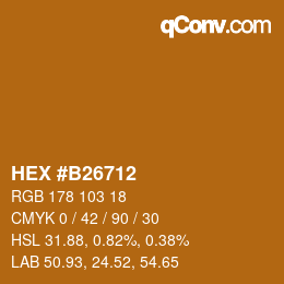 Color code: HEX #B26712 | qconv.com