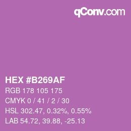 Color code: HEX #B269AF | qconv.com