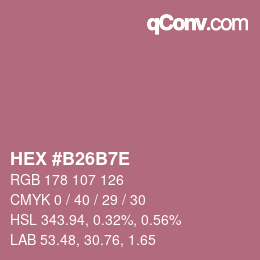 Color code: HEX #B26B7E | qconv.com