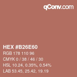 Color code: HEX #B26E60 | qconv.com