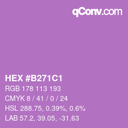 Color code: HEX #B271C1 | qconv.com