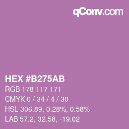 Color code: HEX #B275AB | qconv.com