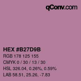 Color code: HEX #B27D9B | qconv.com