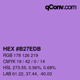 Color code: HEX #B27EDB | qconv.com