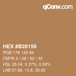 Color code: HEX #B28156 | qconv.com