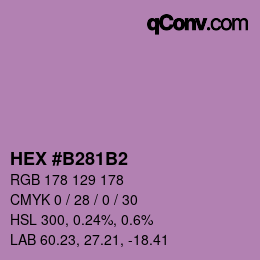 カラーコード: HEX #B281B2 | qconv.com
