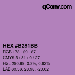 Color code: HEX #B281BB | qconv.com