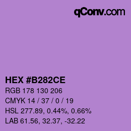 Color code: HEX #B282CE | qconv.com
