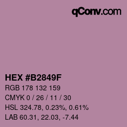 Farbcode: HEX #B2849F | qconv.com