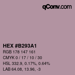 Código de color: HEX #B293A1 | qconv.com