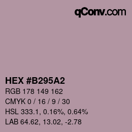 Farbcode: HEX #B295A2 | qconv.com