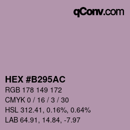 Farbcode: HEX #B295AC | qconv.com