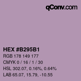 Código de color: HEX #B295B1 | qconv.com