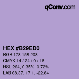 Color code: HEX #B29ED0 | qconv.com