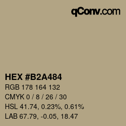 Color code: HEX #B2A484 | qconv.com
