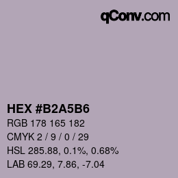 Color code: HEX #B2A5B6 | qconv.com