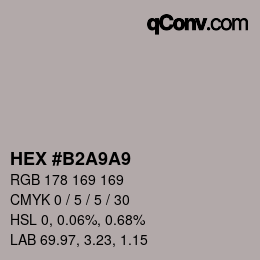 Color code: HEX #B2A9A9 | qconv.com