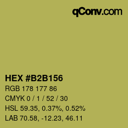 Color code: HEX #B2B156 | qconv.com
