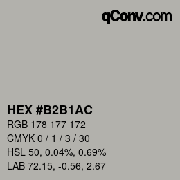 Código de color: HEX #B2B1AC | qconv.com