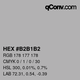 Farbcode: HEX #B2B1B2 | qconv.com