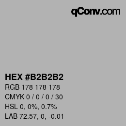 Color code: HEX #B2B2B2 | qconv.com