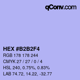 カラーコード: HEX #B2B2F4 | qconv.com