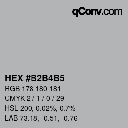 カラーコード: HEX #B2B4B5 | qconv.com
