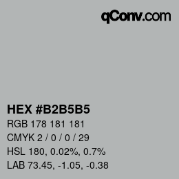カラーコード: HEX #B2B5B5 | qconv.com