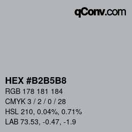 カラーコード: HEX #B2B5B8 | qconv.com