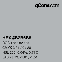 カラーコード: HEX #B2B6B8 | qconv.com