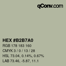 カラーコード: HEX #B2B7A0 | qconv.com