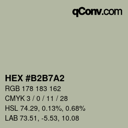 カラーコード: HEX #B2B7A2 | qconv.com
