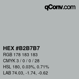 カラーコード: HEX #B2B7B7 | qconv.com