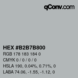 颜色代码: HEX #B2B7B800 | qconv.com