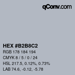Color code: HEX #B2B8C2 | qconv.com