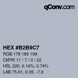 Color code: HEX #B2B9C7 | qconv.com