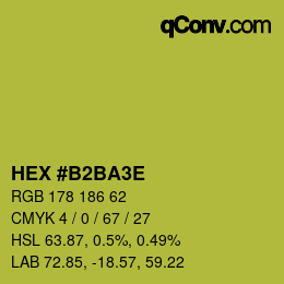 Farbcode: HEX #B2BA3E | qconv.com