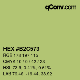 Farbcode: HEX #B2C573 | qconv.com