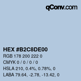 Color code: HEX #B2C8DE00 | qconv.com