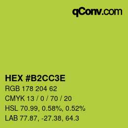 Código de color: HEX #B2CC3E | qconv.com