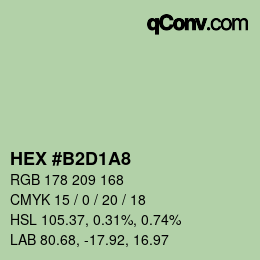 カラーコード: HEX #B2D1A8 | qconv.com