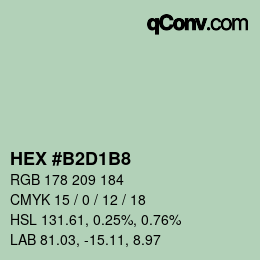 Color code: HEX #B2D1B8 | qconv.com