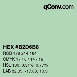 Color code: HEX #B2D6B8 | qconv.com