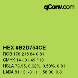 Farbcode: HEX #B2D754CE | qconv.com