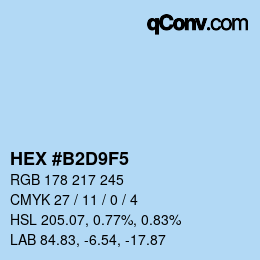 Color code: HEX #B2D9F5 | qconv.com