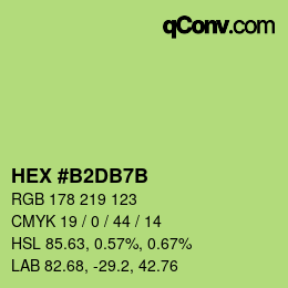 カラーコード: HEX #B2DB7B | qconv.com